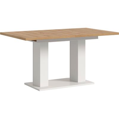 Esstisch HOME AFFAIRE "Motus, ausziehbar 150 -190 cm, inklusive 40 cm Einlegeplatte", weiß (weiß, artisan oak nachbildung, weiß nachbildung, artisan oak nachbildung), B:150cm H:76cm T:90cm, Tische, Esstisch, Doppelsäulengestell mit Bodenplatte,...