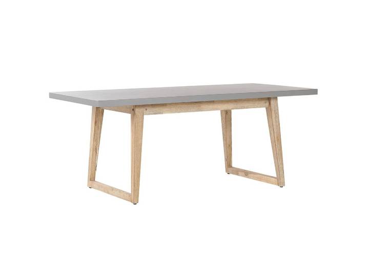 GARTENTISCH Beton/Akazienholz 180/90 cm Oria