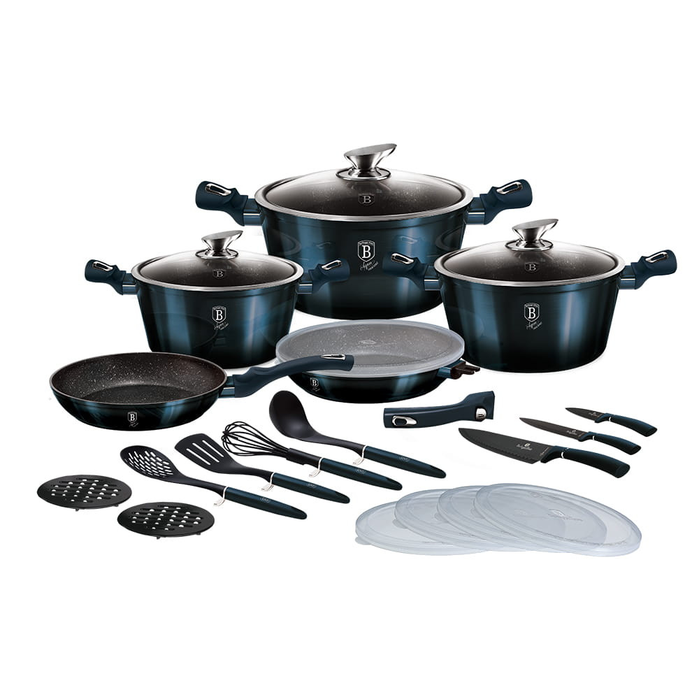 Berlinger Haus kookset 22-delig Metallic Aquamarine BH7183