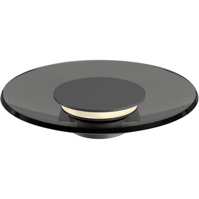 NEUHAUS PURE LED Tischleuchte "PURE Moon", schwarz (platin), 1, Ø 32cm H: 6,6cm, 1 Stk., Leuchten, Stufenloses dimmen per Touchdimmer, Rauchglas, LED Tischleuchte