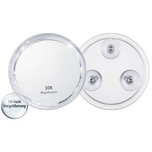 Fantasia Kosmetikspiegel 41032, transparent, 10-fach Vergrößerung, mit Saugnapf, Ø Spiegel 10 cm