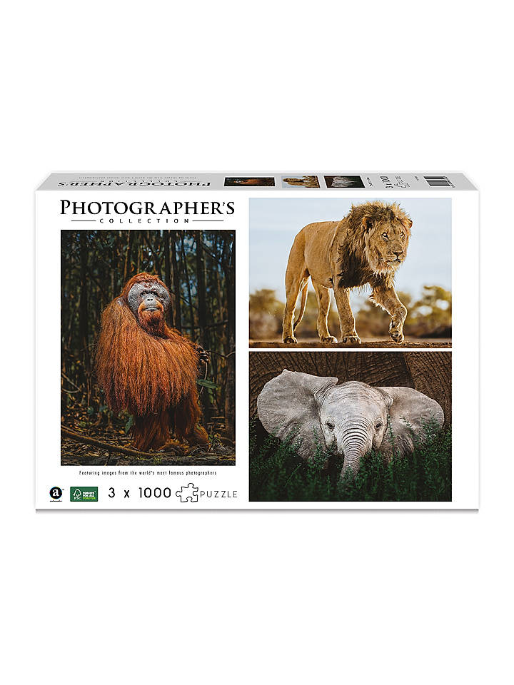 ambassador 3x 1.000tlg. Puzzle "Wildtiere" - ab 10 Jahren - onesize