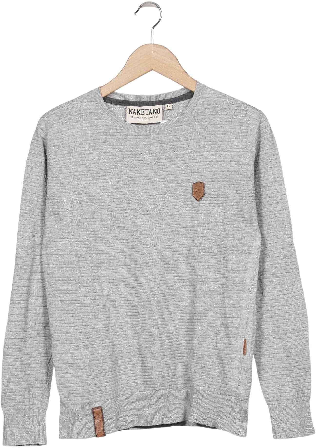 Naketano Herren Pullover, Grau, Gr. S, Baumwolle - Second Hand