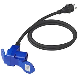 Adapter mit Schuko-Stecker und CEE-Winkelstecker + Schuko-Buchse 16A ProPlus 373528DE Kabel 150cm
