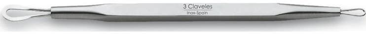 3 CLAVELES sacacomedones acero inoxidable 1ud