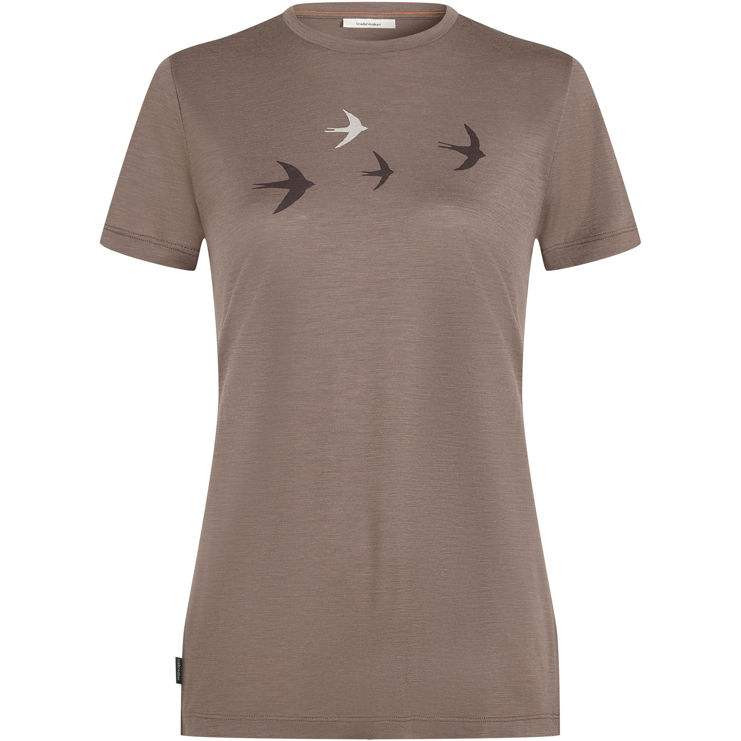 Icebreaker 150 Tech Lite Bird Transit Damen T-Shirts braun Größe S Trekking Hautfreundlich Merinowolle