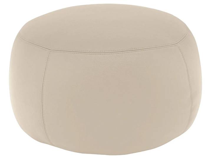 Hocker Annabelle Leder D: 60 cm Candy / Farbe: Pearl / Material: Leder
