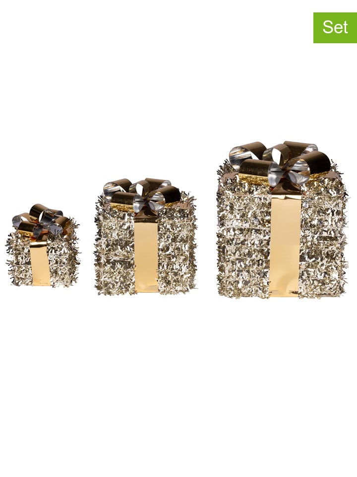 Hollybell 3er-Set: LED-Dekoleuchten in Gold - onesize