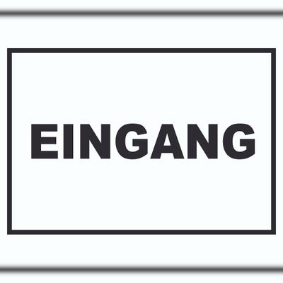 HB-Druck Eingang Schild A0 Rückseite selbstklebend