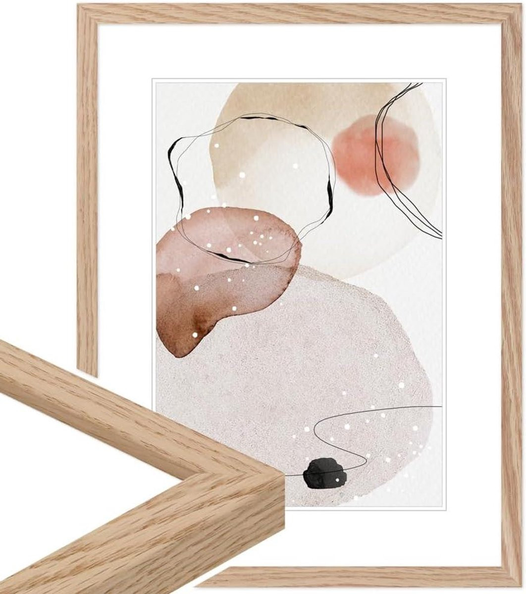 Houten Fotolijst voor Certificaat DIN A4 - Eikenhout - Muurdecoratie
