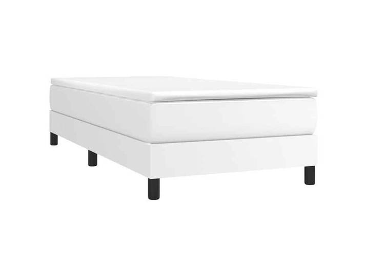 Elégance-Chic Sommier à lattes de lit - avec matelas - Blanc - 90x200 cm - Similicuir - 1 place - Montage Simplifié - Résistant_001