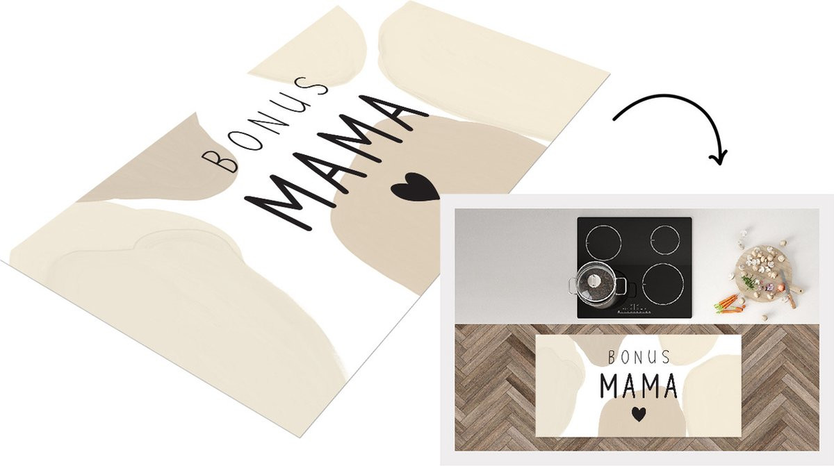KitchenYeah Keukenloper Vinyl met Bonus Mama Quote - 120 x 60 cm