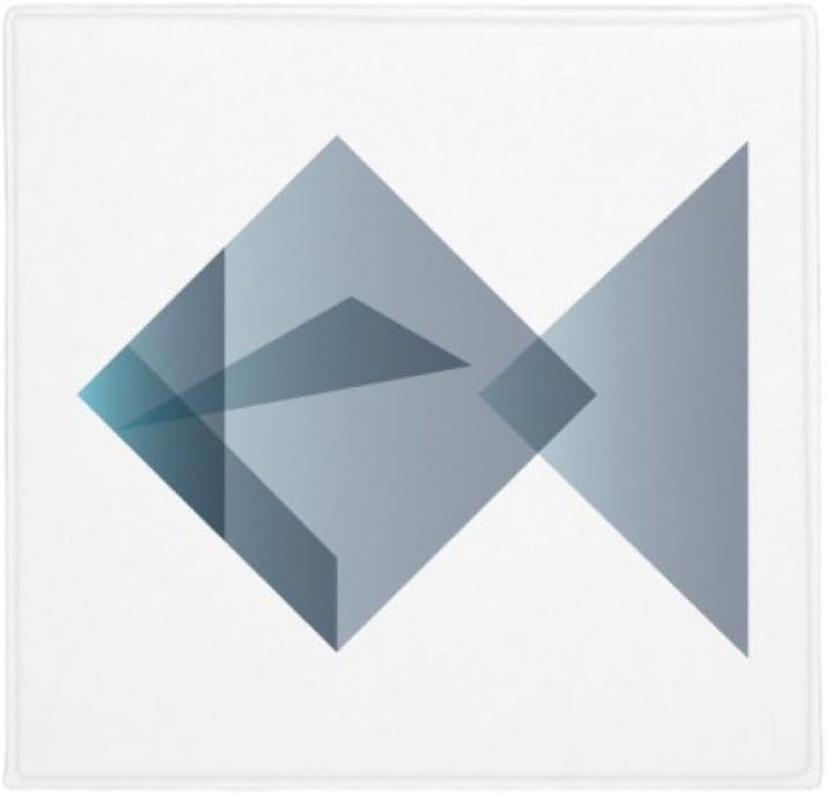 Vierkante Vloermat Origami Abstracte Vis - Veelkleurig - 80 x 80 cm