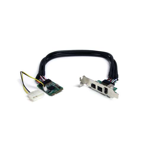 Startech MPEX1394B3 3 Port PCIe Mini Card interner Stromanschluss retail