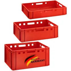 BURI Eurofleischkiste rot Verschiedene Größen  E1 / E2 / E3
