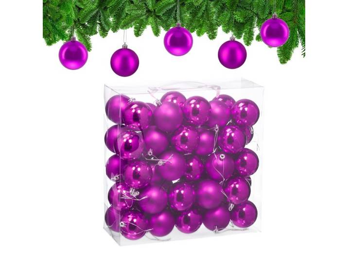 Relaxdays Weihnachtskugeln 50er Set