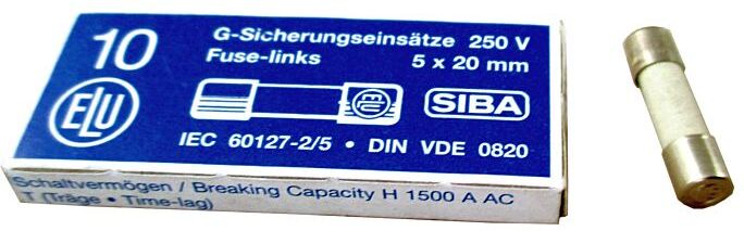 Wolf Feinsicherung 500mA Träge 250V 2745695 5x20mm, für BWL-1 ab 05/2010