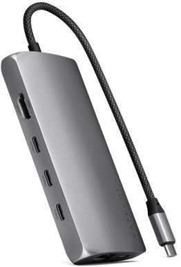 Satechi Hub Adaptador USB-C Multiportas  ST-P8KEM 8K Ethernet V3 8 Portas