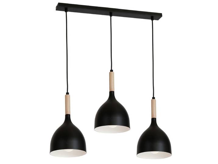 LUMINEX lampe Beleuchtung Hängelampe Noak schwarze/naturholz 3