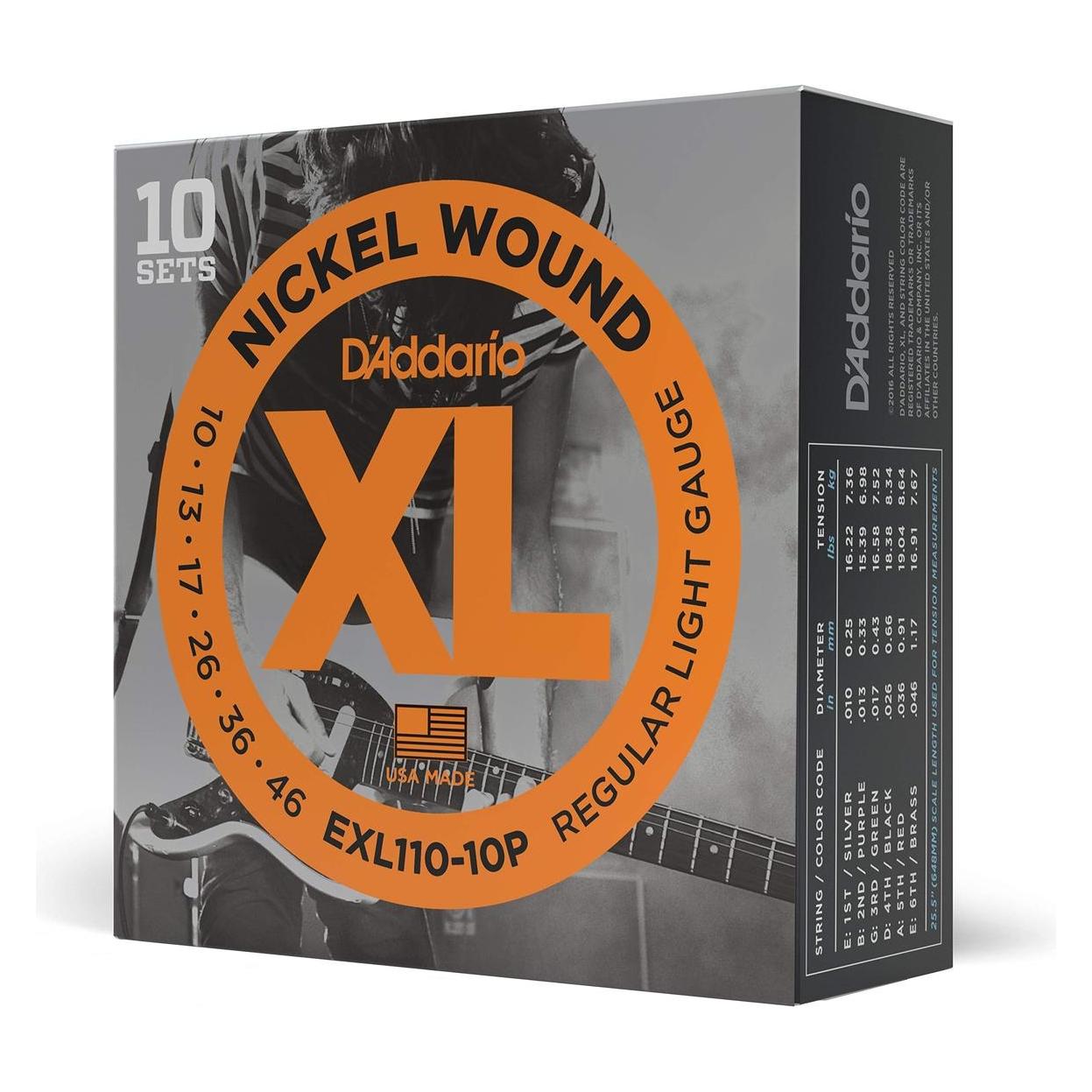 D'Addario EXL110 (6x, E-Gitarre, 0.05") (EXL110-10P)