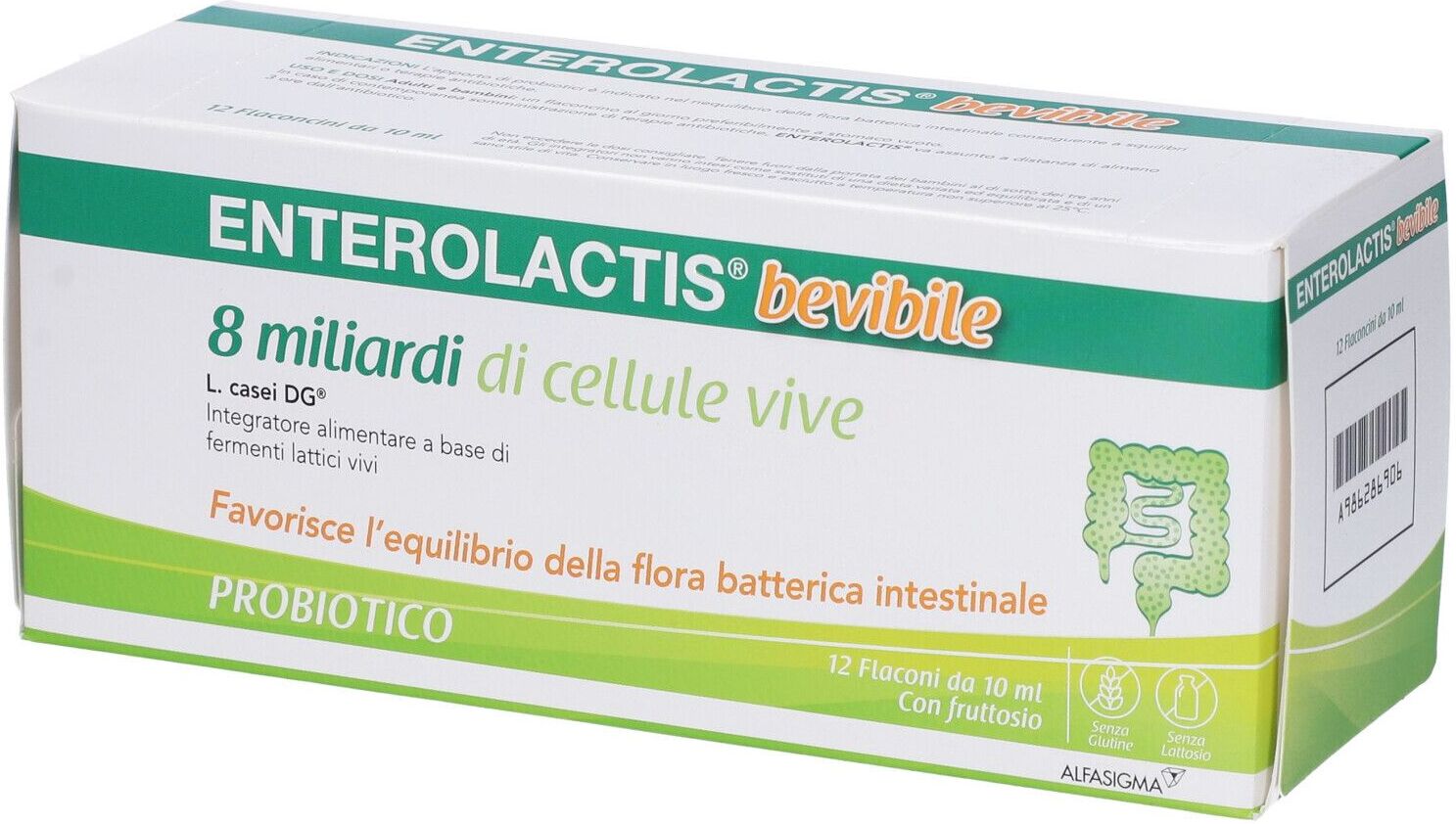 ALFASIGMA SpA Alfasigma, Enterolactis Bevibile, 12 Flaconi