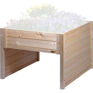 dobar Mähroboter-Garage 56189e, natur, aus Holz, universal, mit Pflanzkasten, 73 x 56 x 79 cm