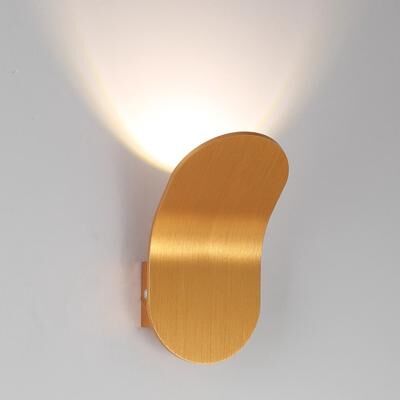 Friendly Fresh Finds Modern LED Wall Lamp Minimalist Bedside Wall Light For Bedroom Study Corridor golden Lamp Body warm White (2700 3500k)
