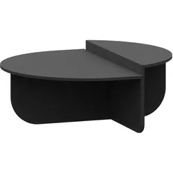 En.Casa, Couchtisch + Beistelltisch, Couchtisch Tondesdaslo mit doppelter Tischplatte 90x90x35 cm Dunkelgrau (90 x 90 x 35 cm)