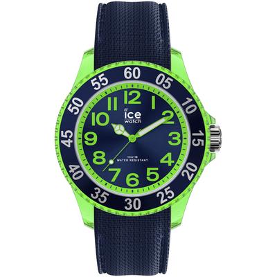 Quarzuhr ICE-WATCH "ICE cartoon - Small - 3H", blau (dunkelblau, neongrün), Armbanduhren, Kinder, Quarzuhr, Armbanduhr, Kinderuhr, Lernuhr, Jungen, Schulanfang, Geschenkidee