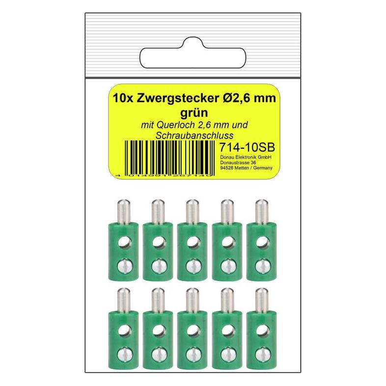 Donau 10 ZWERGSTECKER 2,6mm grün in SB (714-SB)