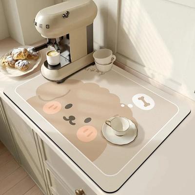 Uplift Essentials Super Absorbent Quick Dry Kitchen And Coffee Mat dog Off white xl