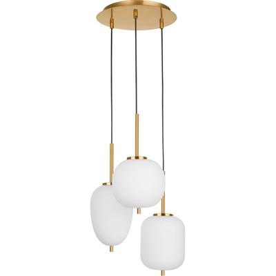 NOVA LUCE Hängeleuchten "LATO", gold, 3, Ø 30cm, 1 Stk., Leuchten, Ohne Leuchtmittel