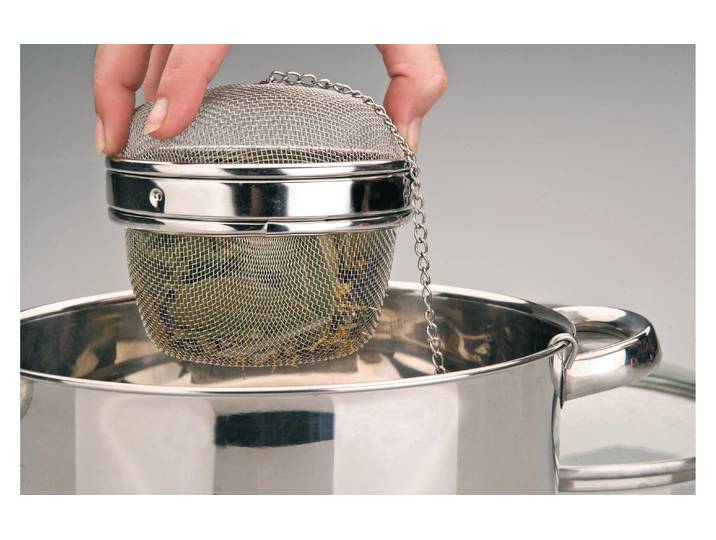 Teesieb, silber (bunt), Ø:11cm, Edelstahl, Küchensiebe, Teesieb