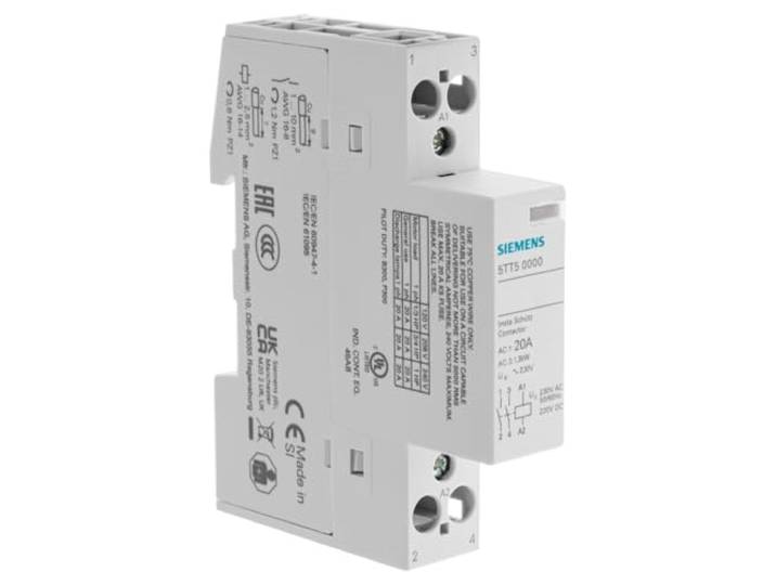 Siemens Strooimschakelaar 5tt5 2no 230 V AC 220 V gelijkstroom, 1 module