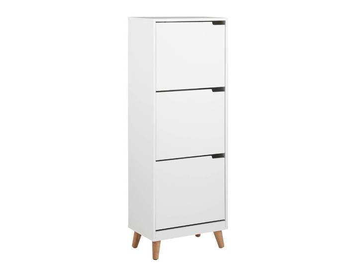 Meuble à chaussures Mitra 47 x 134 x 30cm Blanc