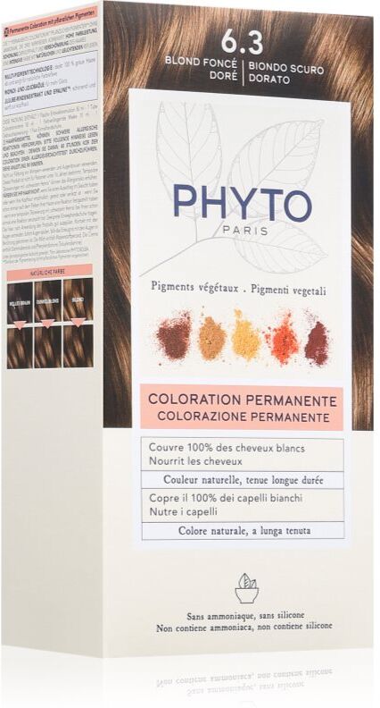 Phyto Color coloration cheveux sans ammoniaque teinte 6.3 Dark Golden Blonde 1 pcs