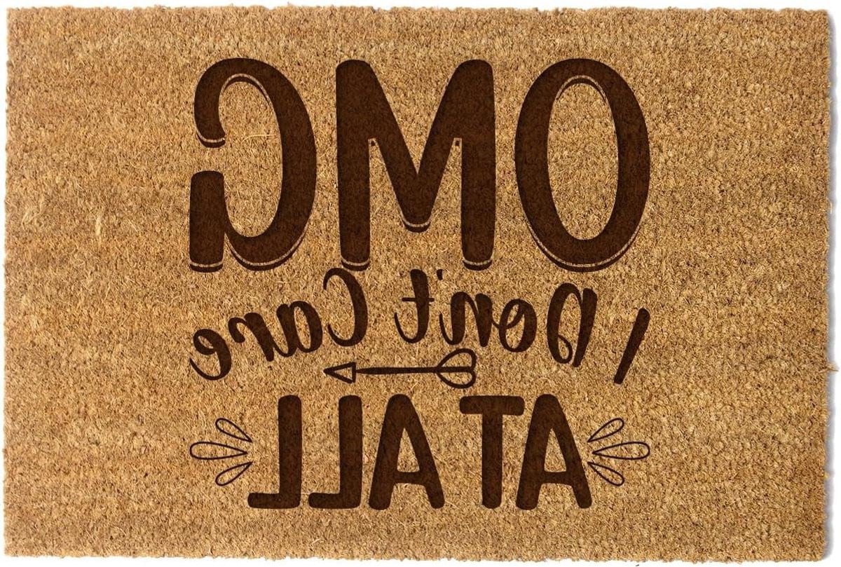 Bruine Kokos Deurmat met Grappige Tekst - Antislip Entremat - 40 x 60 cm