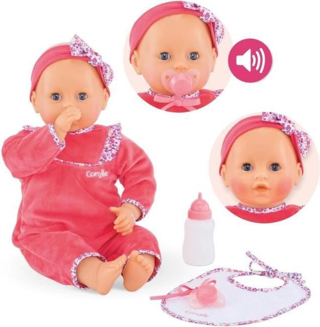 Corolle Mon Grand Poupon Lila Chérie interactieve babypop met vanillegeur, 42 cm
