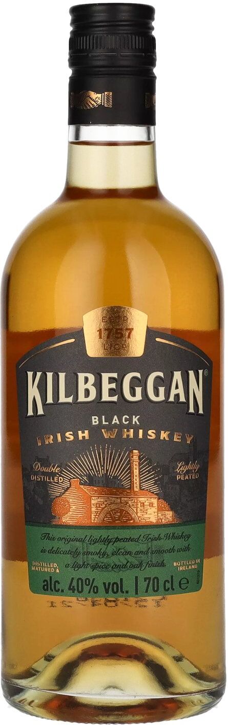 Kilbeggan Whiskey Kilbeggan Black Irish Whiskey 40% Vol. 0,7l