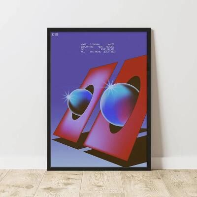 Inspire Select Classic Retro Abstract Canvas Wall Art Minimalist Vertical Abstract Poster Print Unframed xd036 05 21.7 31.5 In Unframed