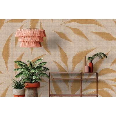 Fototapete LIVING WALLS "Walls by Patel 5 Fototapete Abstrakte Pflanzenformen", beige (orange), B:4m H:0m L:2,7m, Vlies, Tapeten, Abstrakte Pflanzenformen auf 200 g/m² Premium-Vlies