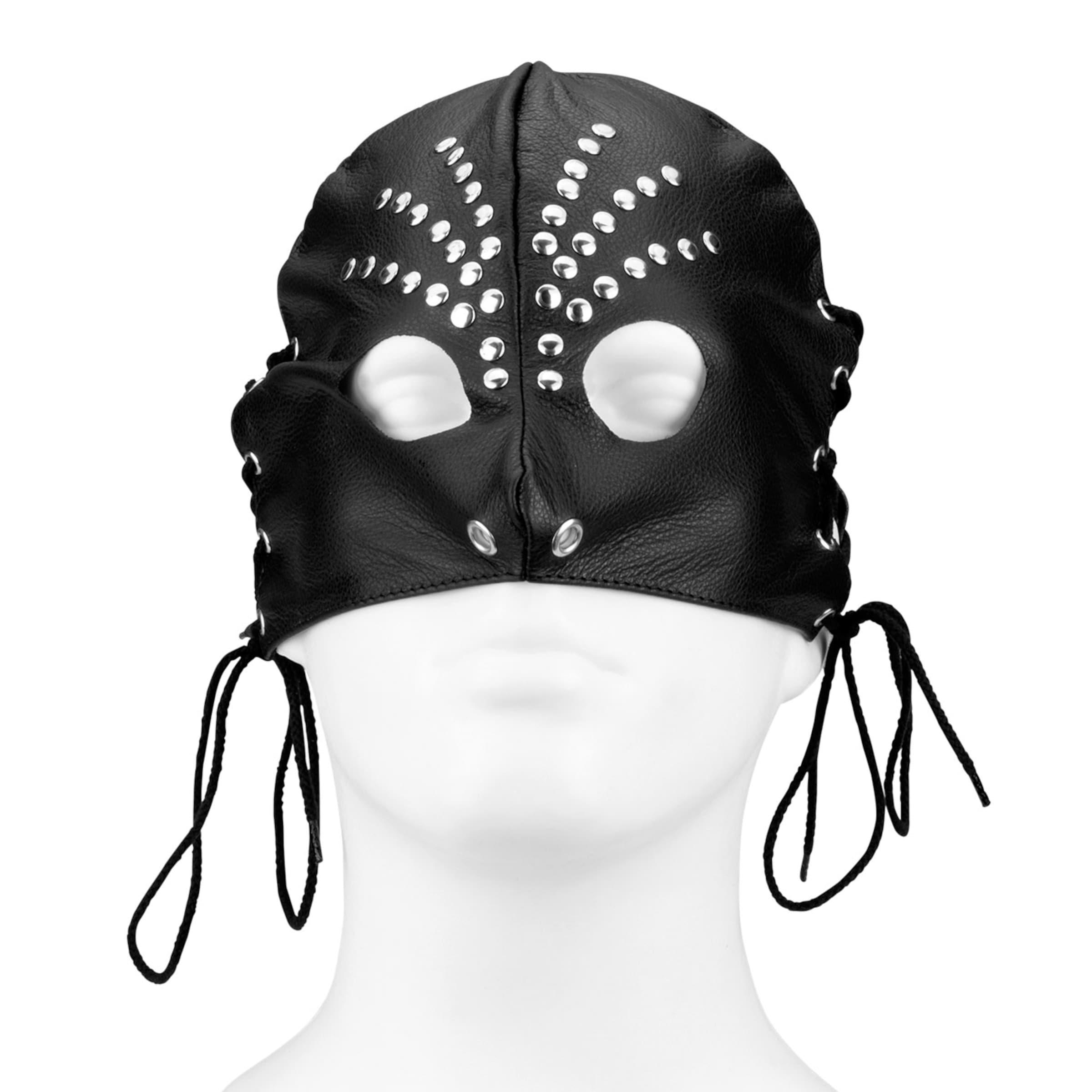 Leder-Maske mit runden Cut Outs