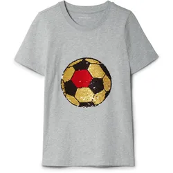 Tchibo - Kinder-T-Shirt mit Wendepailletten - Kinder - Gr. 158/164 - hellgrau