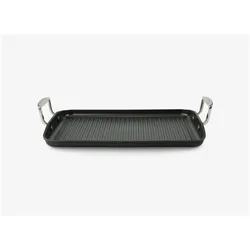 Le Creuset Grillplatte mit Rillen, Pfanne + Kochtopf, Schwarz