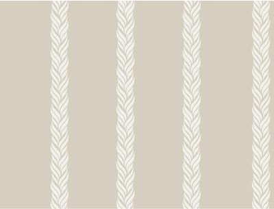 Ronald Redding Braided Stripe Beige Wallpaper