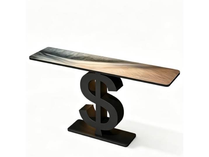 LEUBDIBR Moderne Sinterstein‑Konsole für Eingangsbereich und Flur Sinterstein‑Platte, stabiler Metallrahmen, moderner Luxusstil(Black Base‑E,80cm/31.5in)