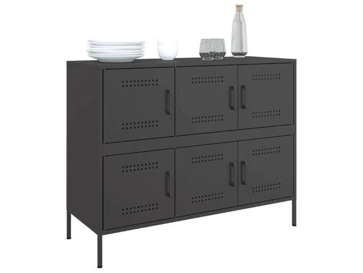 SALALIS - Buffet noir 100 5x39x79 cm acier