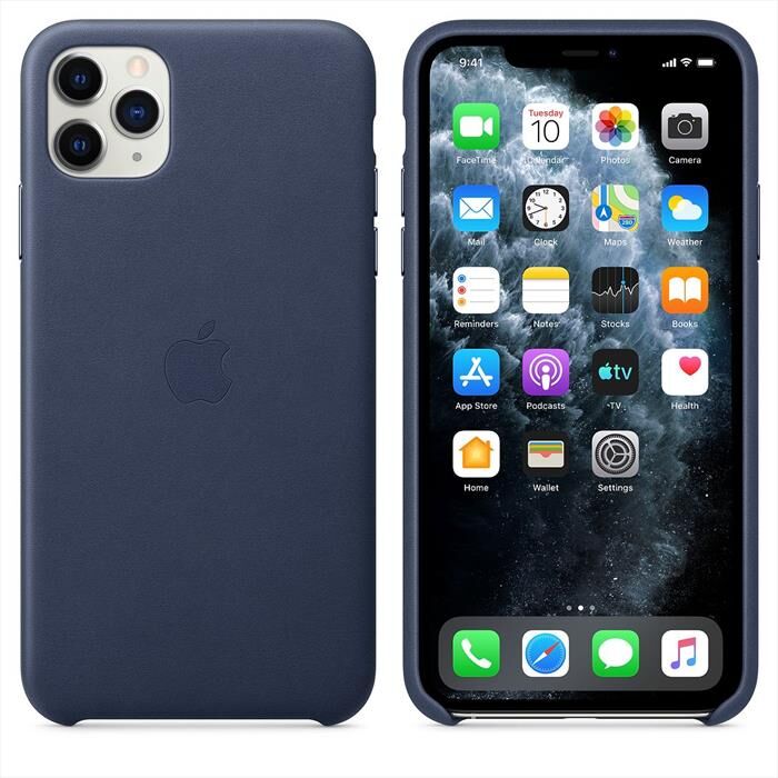 Apple Custodia In Pelle Per iPhone 11 Pro Max-midnight Blue