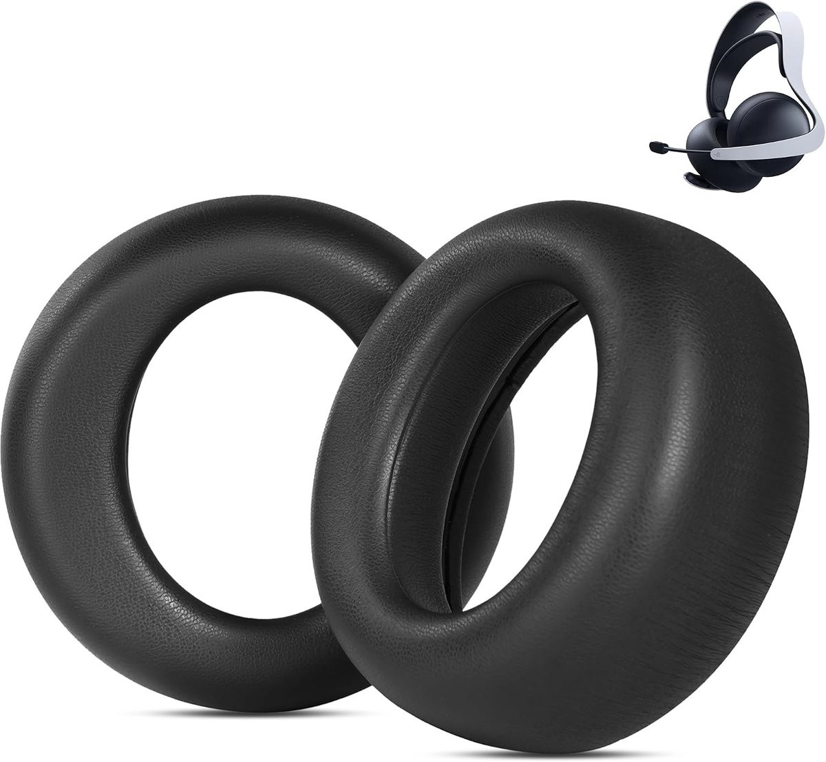 Vervangende oorkussens compatibel met Sony PlayStation Pulse Elite draadloze headset, eiwitleer en geheugenschuim