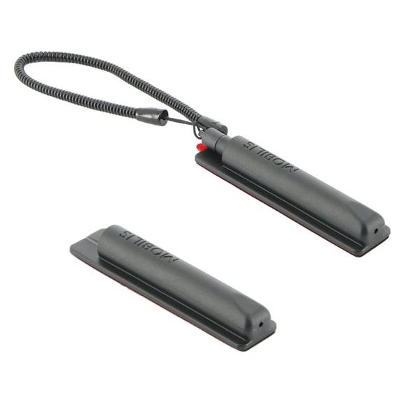 Mobilis Pack of 10 Adhesive Stylus Holder - Black + retractable cap (001080)